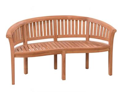 Livingfurn Tuinbank 'Banana' Teakhout, 150cm