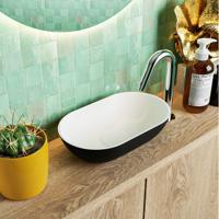 MONDIAZ POOLE solid surface opzetkom kleur Urban | Talc. Afmeting 30x18x8cm - thumbnail