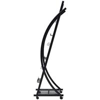 Tijdschriftenrek zwart 40x32x131 cm A4 - thumbnail