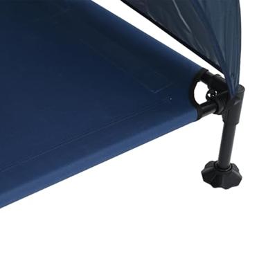 VidaXL Verhoogd hondenbed marineblauw 127 x 81 x 108 cm stof en staal VidaXL Verhoogd hondenbed marineblauw 127 x 81 x 108 cm stof en staal