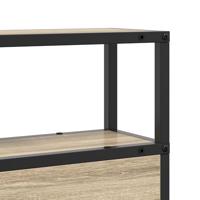 Opberghoofdbord met plank Sonoma eiken 135 cm Bewerkt hout - thumbnail
