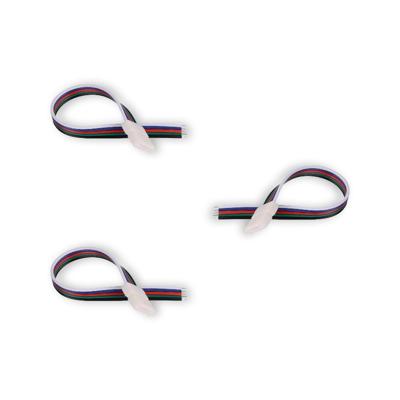 3x RGBW aansluitstuk met kabel 15 cm soldeervrij