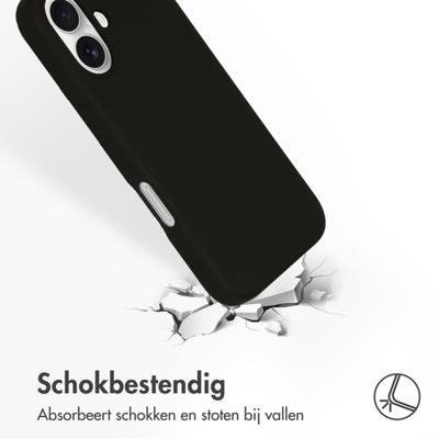 Accezz Liquid Silicone Backcover met MagSafe iPhone 16 Telefoonhoesje Zwart Accezz Liquid Silicone Backcover met MagSafe iPhone 16 Telefoonhoesje Zwart