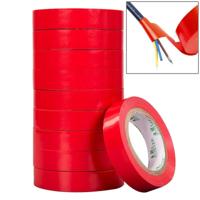 10 stuks 16mm waterdichte PVC isolatie tarra elektriciens elektrische Tape(Red) - thumbnail