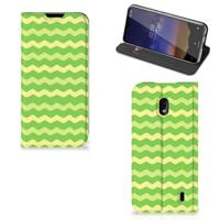 Nokia 2.2 | Hoesje met Magneet | Waves Green - thumbnail