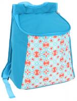 Gerimport koeltas 34 cm 12 liter polyester lichtblauw/rood - thumbnail