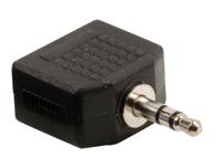 Valueline VLAB22945B Audio-splitter 3,5 mm Male - 2x Female Zwart - thumbnail