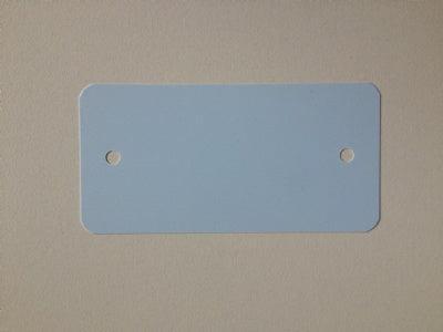 PVC labels 64x118mm lichtblauw2xgat rond