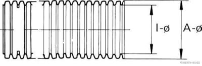 HERTH+BUSS anti-marter kabelgoot corrugated pipe nw 10 bla herth & buss