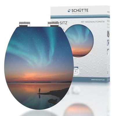 Schutte MDF High Gloss WC-bril POLAR LIGHTS met soft-close 80548