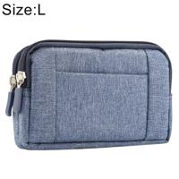 Sporttas Denim Universele telefoon tas taille voor 5.5 ~ 6.3 inch Smartphones grootte: L (blauw) - thumbnail