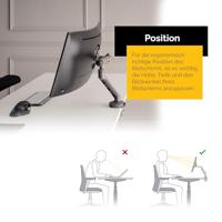 BakkerElkhuizen BE Flexible Dual 88,9 cm (35 ) Grijs Bureau - thumbnail