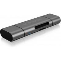 ICY BOX IB-CR200-C, SD/microSD USB 2.0 Card Reader mit Type-C® & -A und Micro-B Anschlüs USB-stick USB-C 2.0 Antraciet (mat) - thumbnail