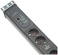 Brennenstuhl 1156057984 Premium Web-Line Internet 19" PDU | Server Stekkerdoos | 16A met 4x Type F Stopcontacten | Main-Follow Functie | LAN Stopcontact | 3 meter - thumbnail