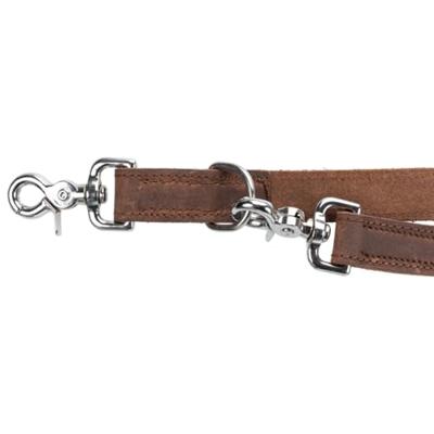 TRIXIE HONDENRIEM RUSTIC VERSTELBAAR VETLEER DONKERBRUIN 100X2,5 CM - thumbnail