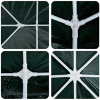 Partytent Groen en Wit 400 x 400 x 266 cm Polyester en staal - thumbnail