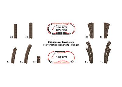 H0 Trix C-rails T62900 Uitbreidingsset 1 set(s) H0 Trix C-rails T62900 Uitbreidingsset 1 set(s)