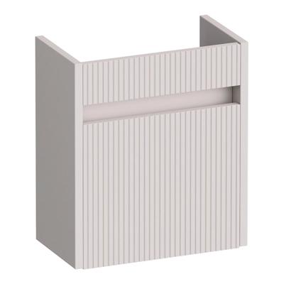 Brauer Adore Wavy Fonteinkast - 40 cm - met 1 Deur Greeploos Rechtsdraaiend - Mat Zand