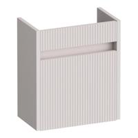 Brauer Adore Wavy Fonteinkast - 40 cm - met 1 Deur Greeploos Rechtsdraaiend - Mat Zand - thumbnail