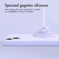 Accezz Liquid Silicone Backcover iPhone 13 Mini Telefoonhoesje Paars - thumbnail