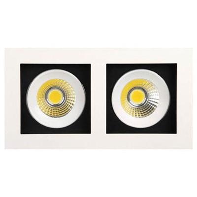 LED Inbouwspot Dubbel Rechthoek 16W 2700K Kantelbaar Mat Wit