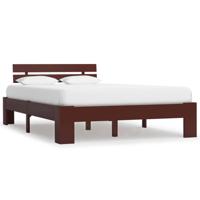 Bedframe massief grenenhout donkerbruin 120x200 cm - thumbnail