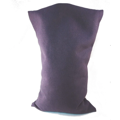 Ecologisch Kersenpitkussen 30x20 cm met wasbaar hoesje (Kleur: Aubergine)