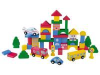 Playtive Houten bouwblokkenset (Stad) - thumbnail