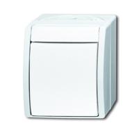 Busch-Jaeger 2601/6 W-54 Ocean (opbouw) Wisselschakelaar spatwaterdicht Wit - thumbnail