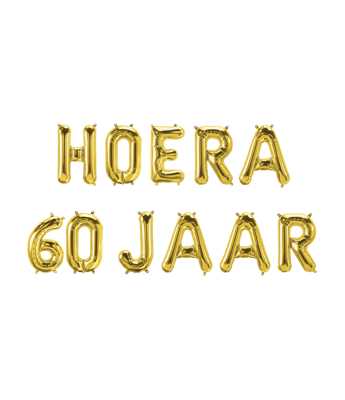 Folie ballon slinger - Hoera 60 jaar