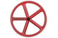 Encore 700C 5 Spaken Achterwiel - Viper Rood - Carbon Weven - thumbnail