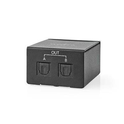 Nedis TosLink-Splitter | 2-wegs | Zwart | 1 stuks - ASPL2512BK ASPL2512BK Nedis TosLink-Splitter | 2-wegs | Zwart | 1 stuks - ASPL2512BK ASPL2512BK