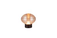 Trio Oplaadbare tafellamp zwartEarl amber glas - R57771113 - thumbnail