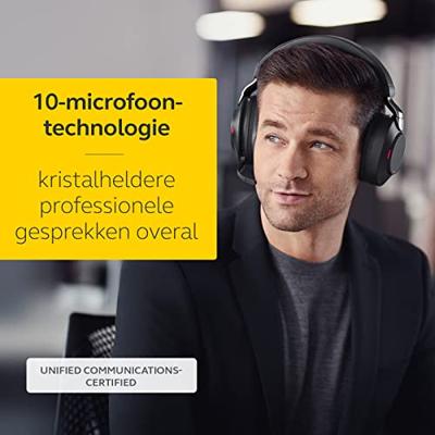 Jabra Evolve2 85 UC Over Ear headset Bluetooth, Kabel Stereo Zwart Ruisonderdrukking (microfoon) Volumeregeling, Indicator voor batterijstatus, Microfoon