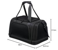 Trixie vliegtuigtas plane zwart 44x28x25 cm - thumbnail