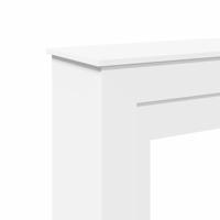 Haardombouw 90x30x90 cm bewerkt hout wit - thumbnail