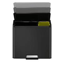 Eko Essential Recycler pedaalemmer 20 + 9 l, zwart - thumbnail