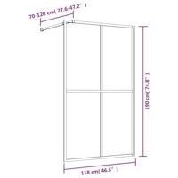 Inloopdouchewand transparant 118x195 cm ESG-glas goudkleurig - thumbnail