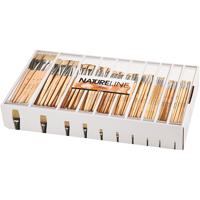 Creativ Company Nature line kwasten, afm 00+0+1+2+4+8+12+14+20+22, l: 17,5-20,5 cm, b: 3-22 mm, plat, 10x12 stuk/ 1 doos - thumbnail