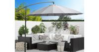 Beliani CALABRIA - Cantilever parasol-Grijs-Polyester - thumbnail