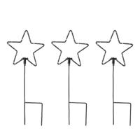 Set ledverlichtingsstokken voor in de tuin Lumineo Kerstmis Sterren Ø 15 x 42,5 cm MicroLED 3 Onderdelen - thumbnail