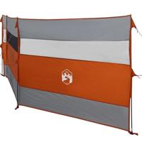Windscherm camping waterdicht 508x130 cm grijs en oranje - thumbnail