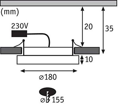 Paulmann 92943 Areo LED-inbouwpaneel LED LED vast ingebouwd 12 W Wit (mat) Paulmann 92943 Areo LED-inbouwpaneel LED LED vast ingebouwd 12 W Wit (mat)