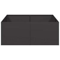 Plantenbak 100x100x40 cm staal zwart - thumbnail