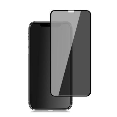 Voor iPhone 11 Pro Max/XS Max mocolo 0.33 mm 9H 3D ronde rand Privacy Anti-Glare gehard glas film