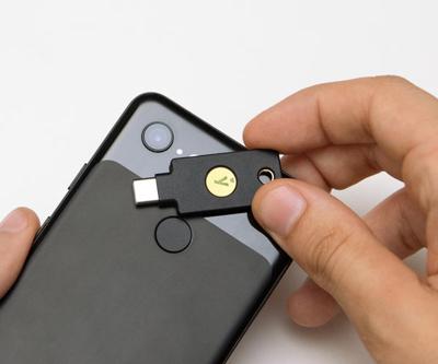 Yubico - YubiKey 5C NFC - Two Factor Authentication USB and NFC Security Key, Fits USB-C Ports and Works with Supported NFC Mobile Devices - Protect Your Online Accounts with More Than a Password