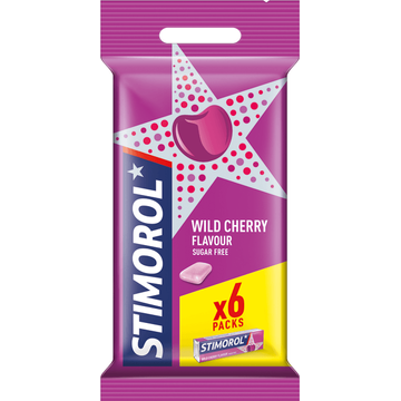 Stimorol Wild Cherry Flavour Sugar Free 6 x 14 g bij Jumbo