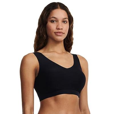 Bralette top met vulling - Soft Stretch - Padded top - Bralette / BH Top naadloos dames - Rood - zwart - Huidskleur