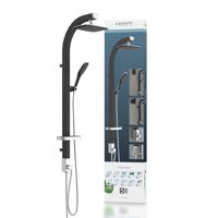 Regendouche Opbouwset Schütte Madagaskar Wellness Stortdouche Zwart en Chroom - thumbnail