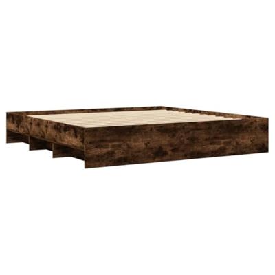 Bedframe zonder matras hout gerookt eikenkleurig 180x200 cm
